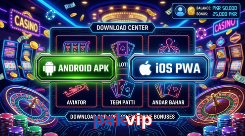 Main screen of Pakvip download page for PK players