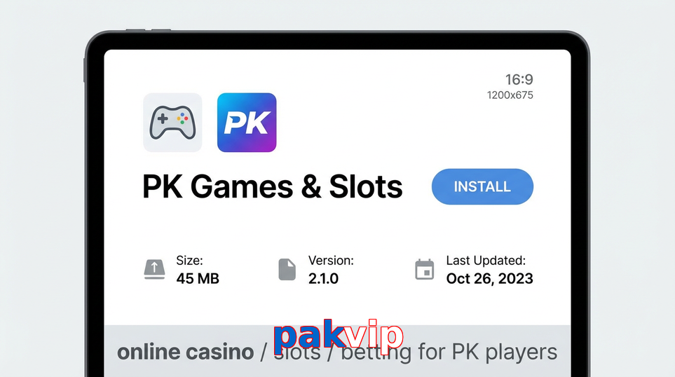 Game list for Pakvip gameapk section
