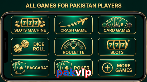 Main screen of Pakvip games page for PK players